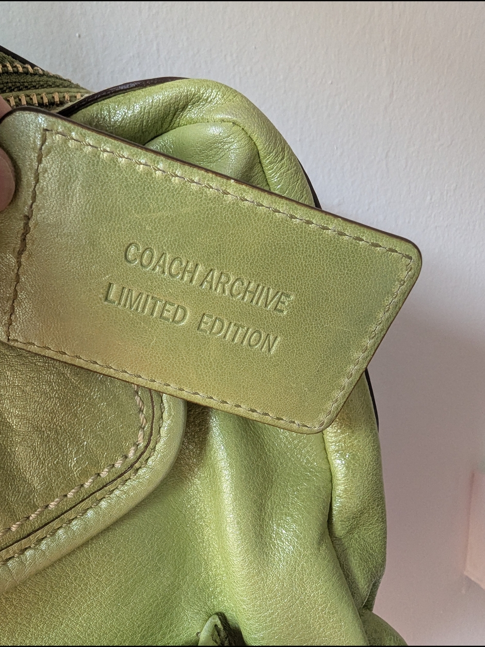 Coach Limited Edition Green Leather Shoulder Satchel with Turn-Lock Pockets - Picture 3 of 8